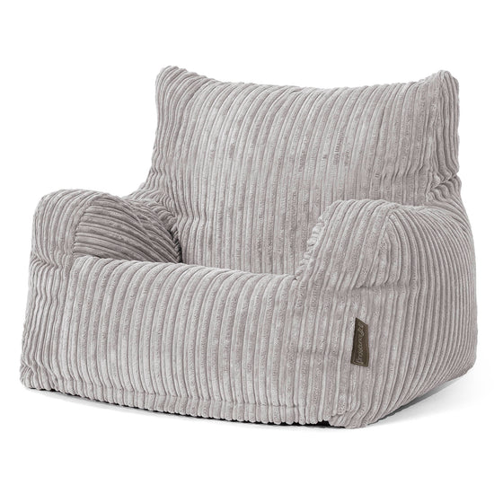 Puff Sillón Josephine - Pana Clásica Gris Plata 01