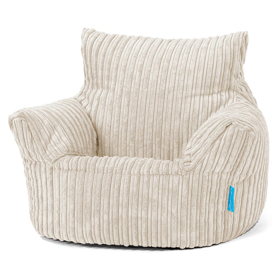 Puff Sillón para niños 1-3 años - Pana Clásica Crema 01