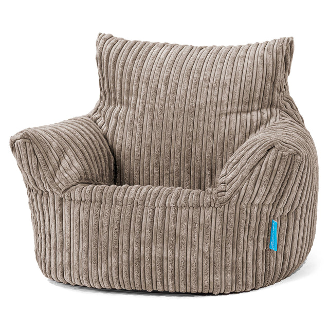 Puff Sillón para niños 1-3 años - Pana Clásica Marrón empolvado 01