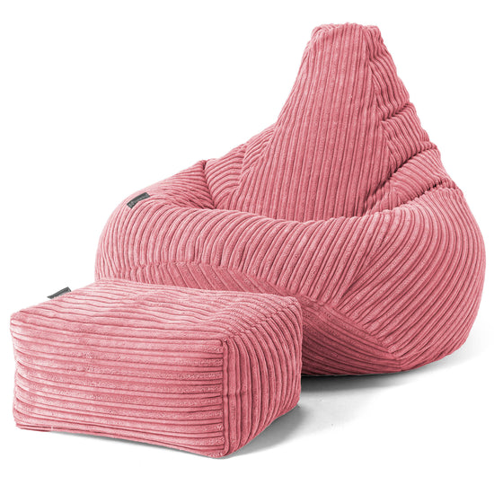 Silla De Juego Puf - Pana Clásica Coral 01