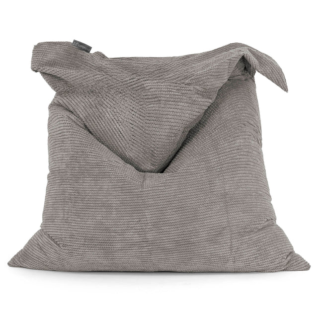 Puff Gigante Cama XL - Pompón Carbón Gris 01