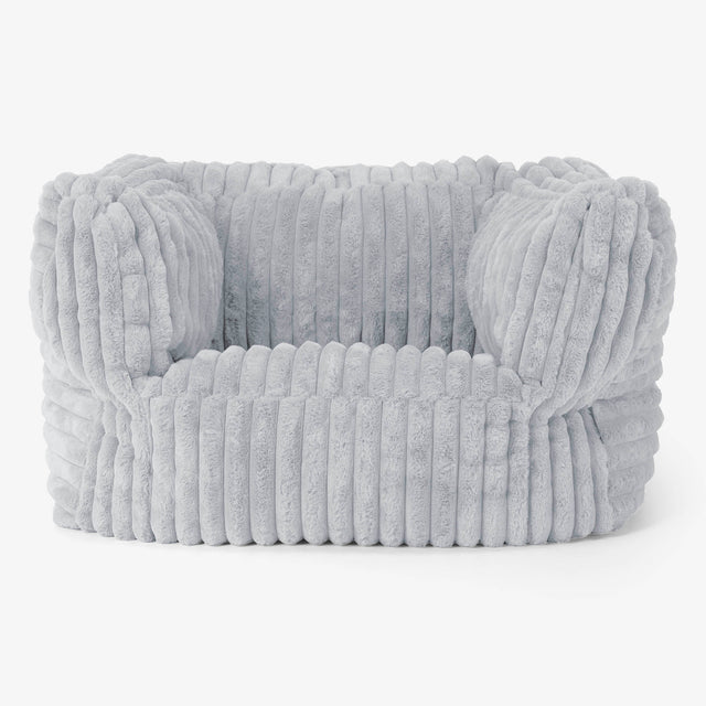 Albert Puff Sillón - Pana de Felpa Ultra Azul Huevo de Pato 01