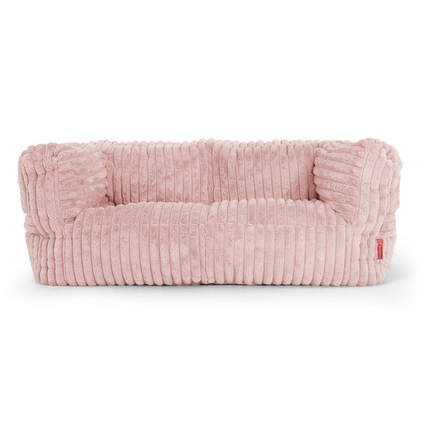 Albert Puf Sofá 2 plazas - Pana de Felpa Ultra Rosa Empolvado 01