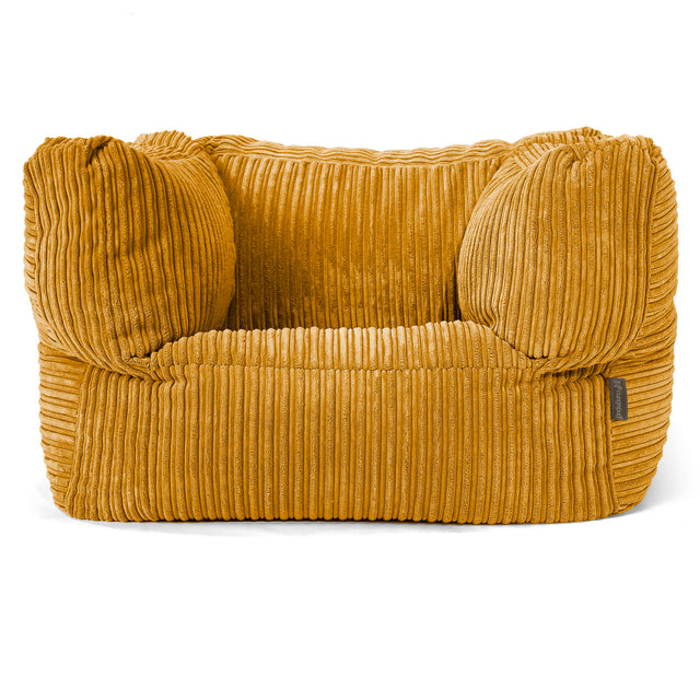 Albert Puff Sillón - Pana Clásica Miel Dorada 01