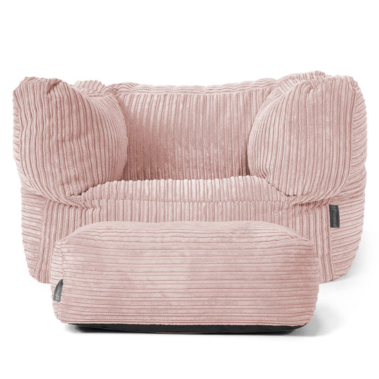 Albert Puff Sillón - Pana Clásica Rosa Claro 02