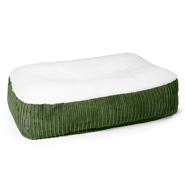 Cama Encorvada para Perros Mediana - Sherpa & Pana Clásica Bosque Verde 01