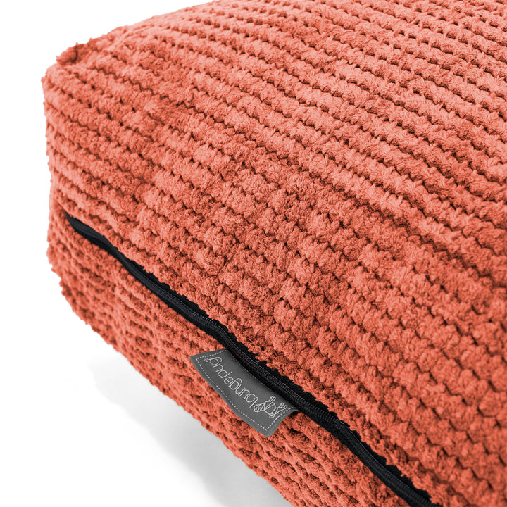 Cojín de Suelo Grande - Pompón Naranja Calabaza 02