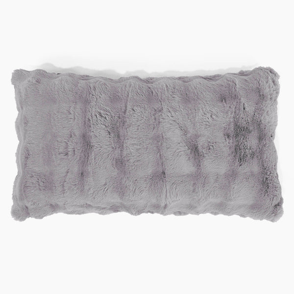 Fundas de Cojín Rectangular Gigante 40 x 70cm - Piel Sintética de Burbuja Gris 01