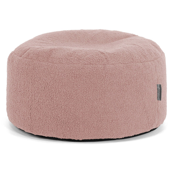Escabel Gigante Redondo - Boucle Rosa 01