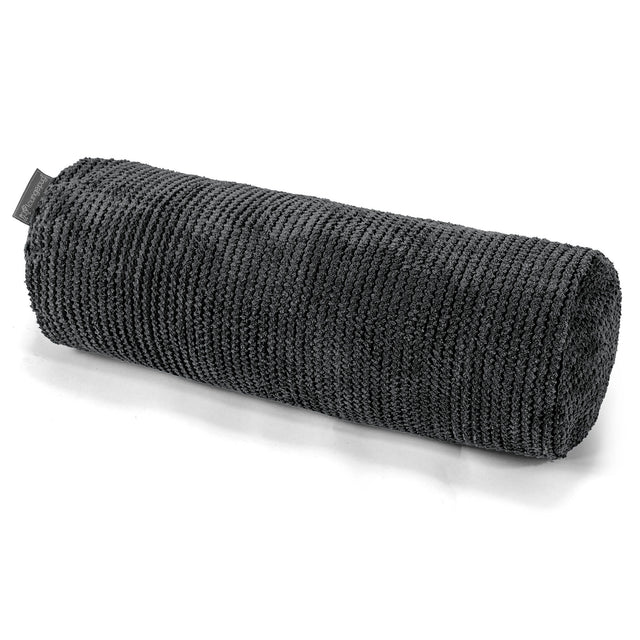 Fundas de Cojín Cilíndrico 20 x 55cm - Pompón Negro 01