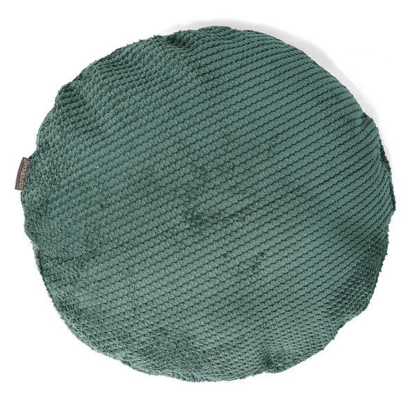 Fundas de Cojín Redondo 50cm - Pompón Verde Musgo 01