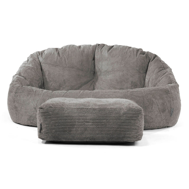 Puf Grande Bubble - Pompón Carbón Gris 02