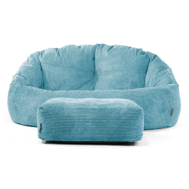 Puf Grande Bubble - Pompón Egeo Azul 02