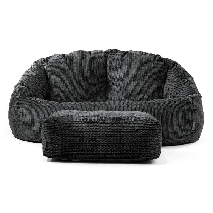 Puf Grande Bubble - Pompón Negro 02