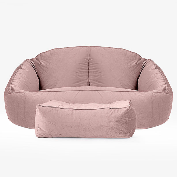 Puf Grande Bubble - Terciopelo Rosa 02