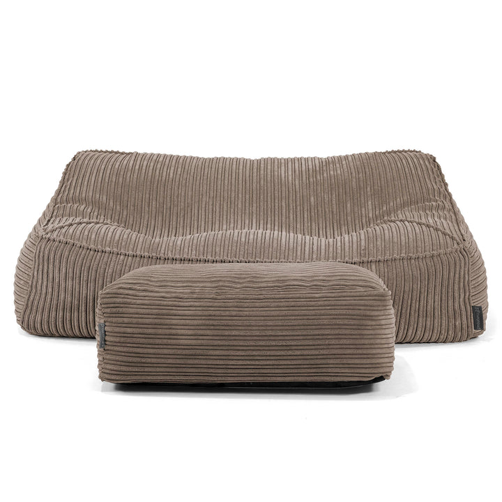 Puf Sillón Encorvado - Pana Clásica Marrón empolvado 02