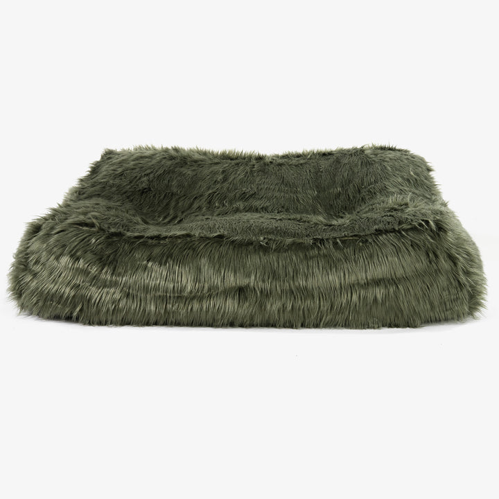 Puf Sillón Encorvado - Piel Sintética Mongola Verde salvia 02