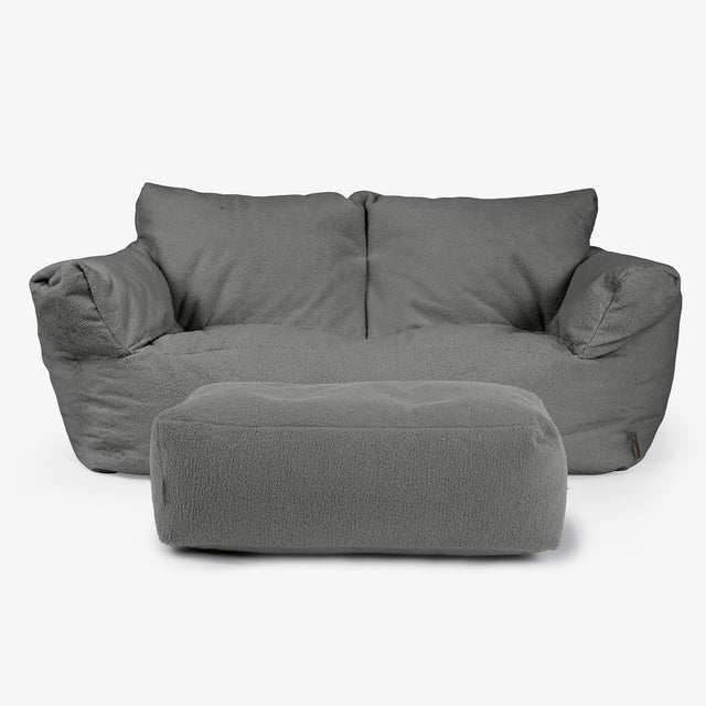 Puf Sofá Josephine - Boucle Gris 02