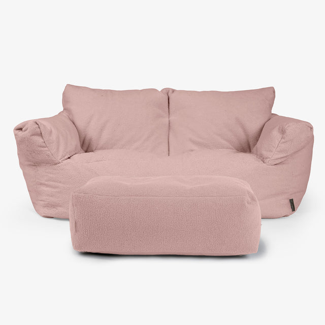 Puf Sofá Josephine - Boucle Rosa 02