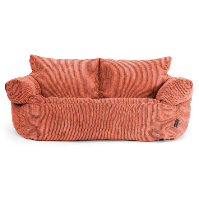 Puf Sofá Josephine - Pompón Naranja Calabaza 01