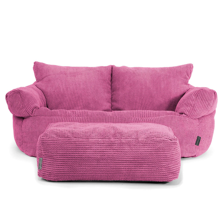 Puf Sofá Josephine - Pompón Rosa 02