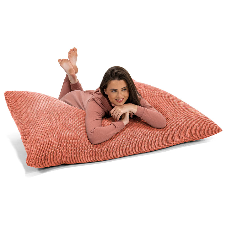 Puff Gigante Cama XL - Pompón Naranja Calabaza 03