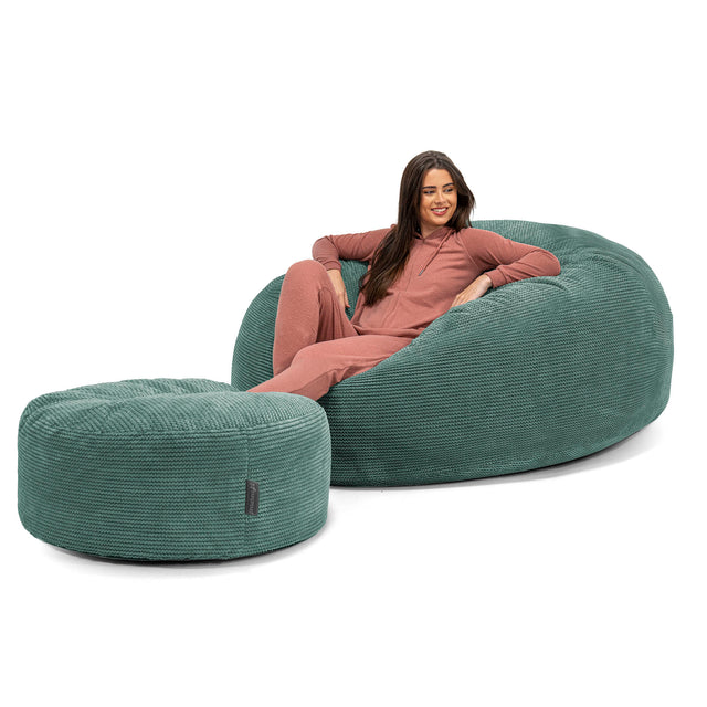 Puff Gigante 'Mega - Pompón Verde Musgo 02