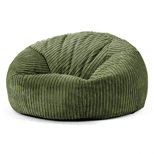 Puff Gigante Sofá Clásica - Pana Clásica Bosque Verde 01