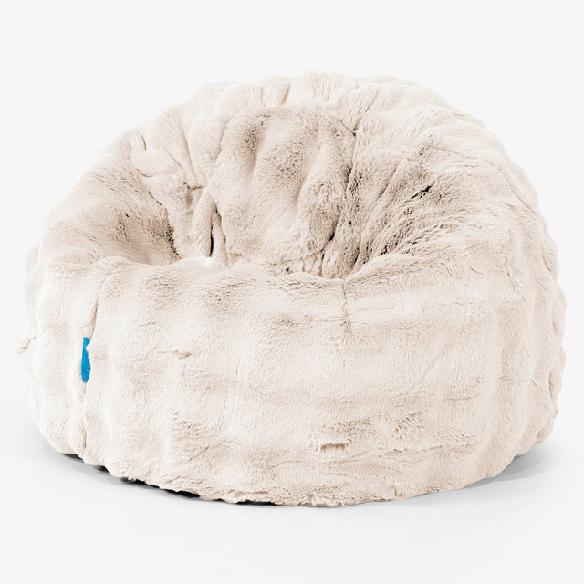 Puff Redondo Infantil 1-5 años - Piel Sintética de Burbuja Crema 01