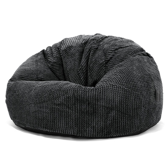 Puff Redondo - Pompón Negro 01