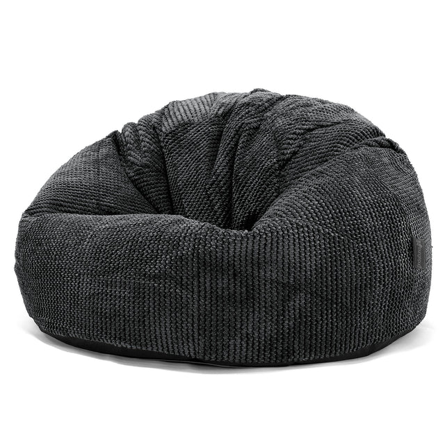 Puff Redondo - Pompón Negro 01