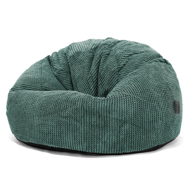 Puff Redondo - Pompón Verde Musgo 01