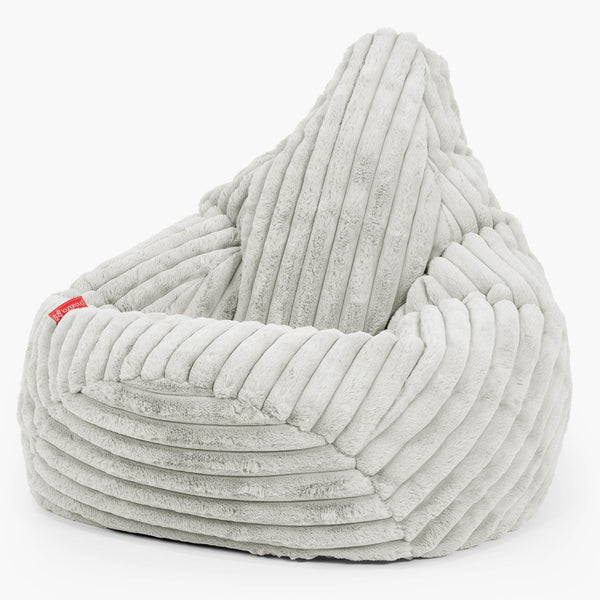 Silla De Juego Puf - Pana de Felpa Ultra Verde Salvia 01