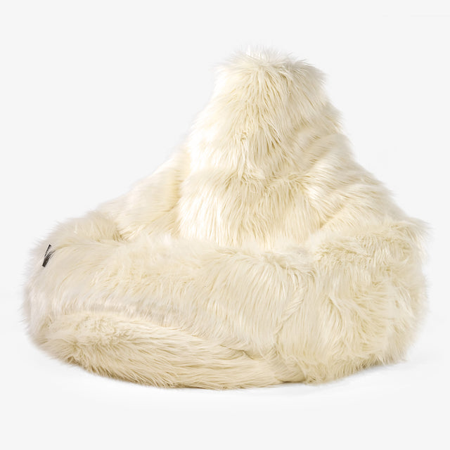 Silla De Juego Puf  - Piel Sintética Mongola Crema 01