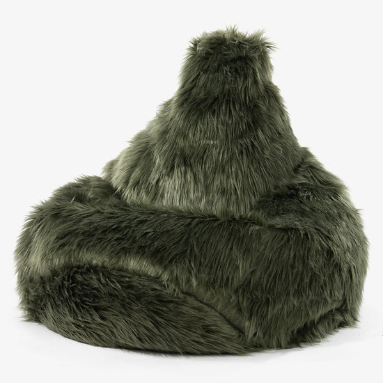 Silla De Juego Puf  - Piel Sintética Mongola Verde salvia 01