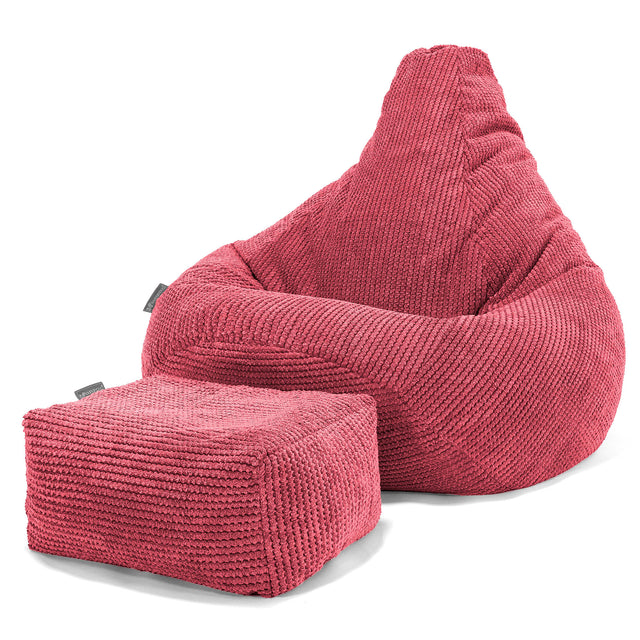 Silla De Juego Puf - Pompón Rojo pastel 01