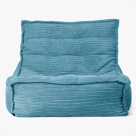 Silla Puff de Suelo Oliver - Pana Clásica Egeo Azul 02