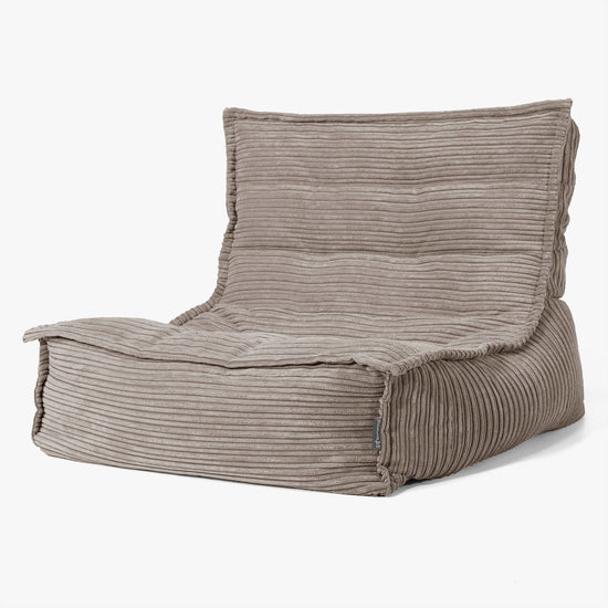 Silla Puff de Suelo Oliver - Pana Clásica Marrón empolvado 01