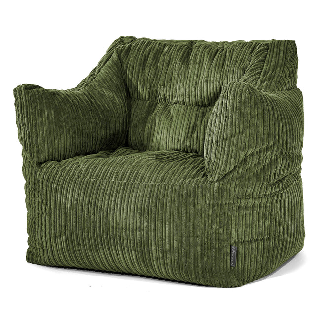 Sillón Puff Victor - Pana Clásica Bosque Verde 01