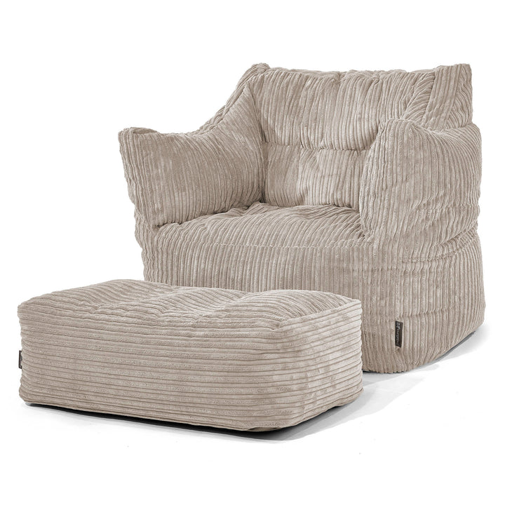 Sillón Puff Victor - Pana Clásica Visón 02