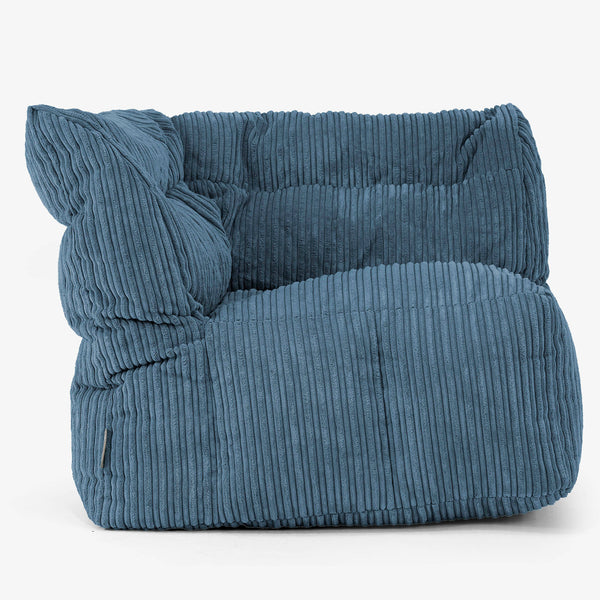 Sofá Modular Puf, Sección Esquina Izquierda - Pana Clásica Azul marino