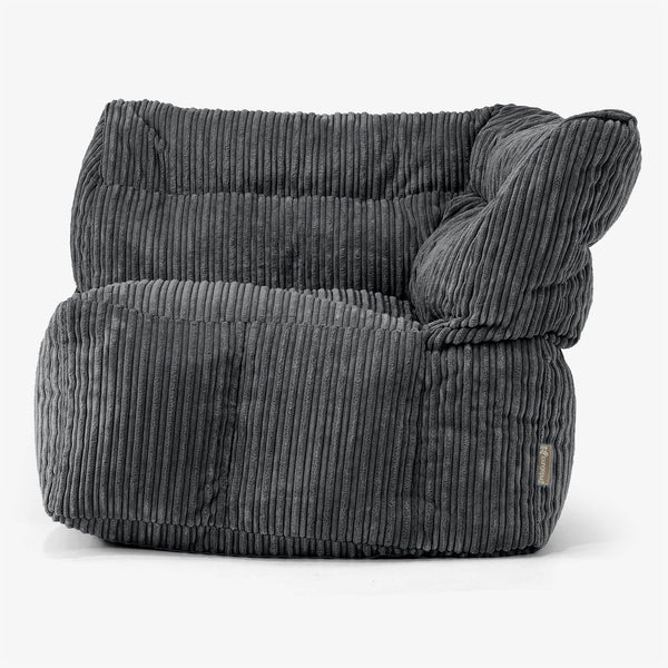 Sofá Modular Puf, Sección Esquina Derecha - Pana Clásica Negro