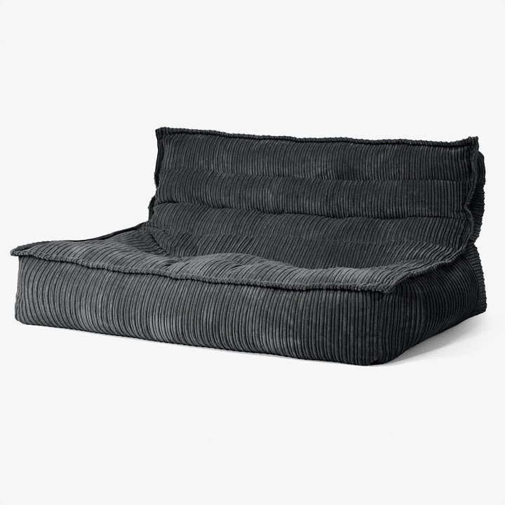 Sofá Puff de Suelo Oliver - Pana Clásica Negro 02