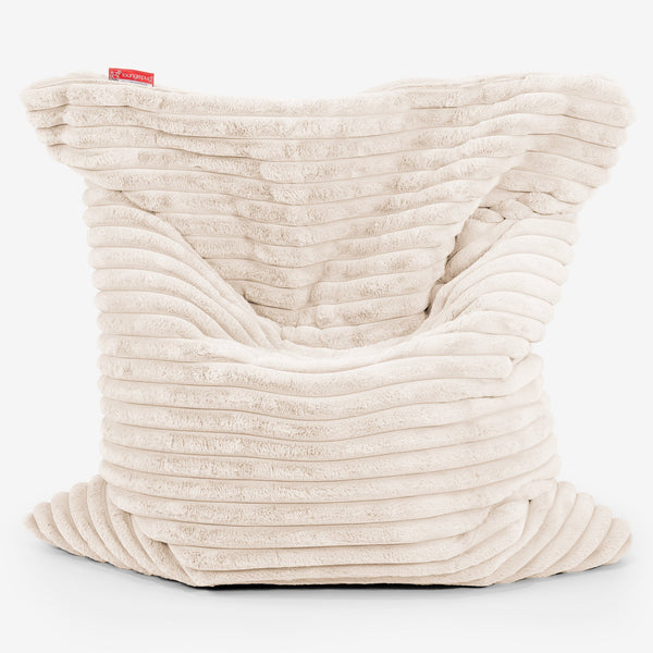 Puff Gigante Cama XL Funda de Repuesto - Pana de Felpa Ultra 01