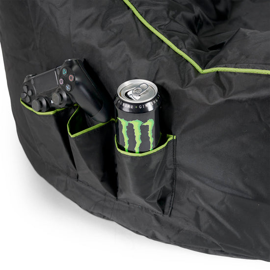 Puff Gaming Acolchado - Negro / Verde 07