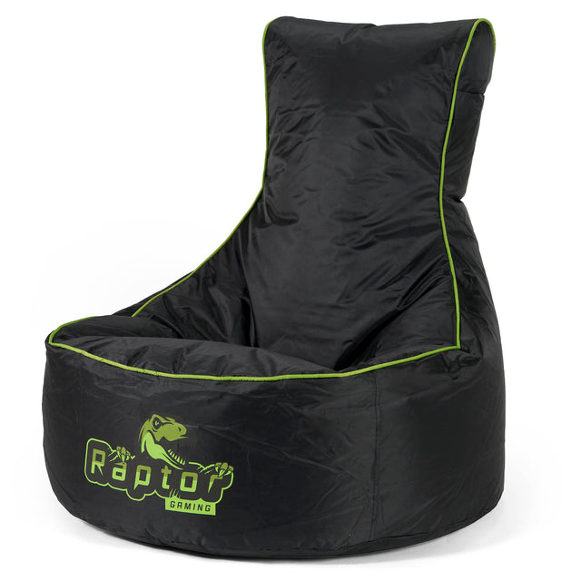 Puff Gaming Estilo Asiento de Coche - Negro / Verde 01