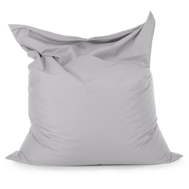 Puff Gigante Cama XL - Fácil Cuidado Exterior Plata 01