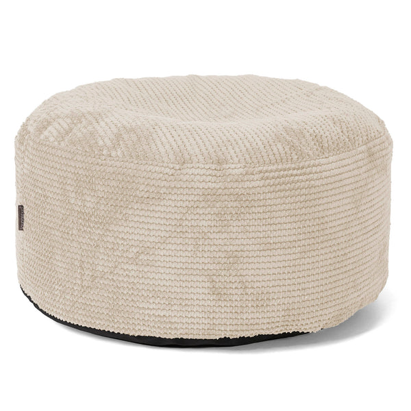Reposapiés Gigante Redondo - Pompón  Crema 01
