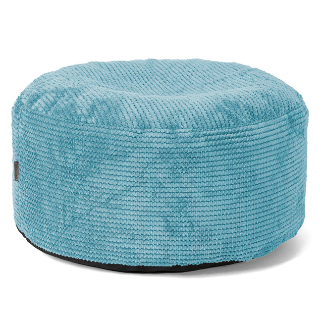 Reposapiés Gigante Redondo - Pompón  Egeo Azul 01