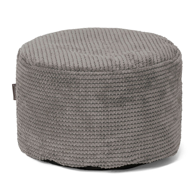 Reposapiés Redondo - Pompón Carbón Gris 01